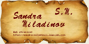 Sandra Miladinov vizit kartica